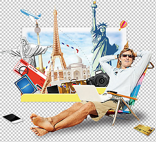 欧美旅行保险装饰图免抠png透明图层素材