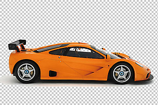橙色漂亮迈凯伦跑车免抠png透明图层素材
