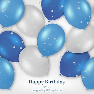生日快乐写实气球背景