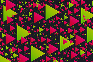 黄绿几何动感三角形科技活动背景