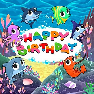 搞笑鱼生日快乐