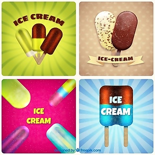 四集复古卡与现实的冰淇淋