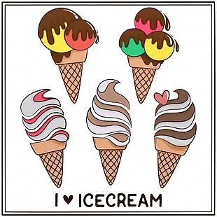 我喜欢冰淇淋背景。