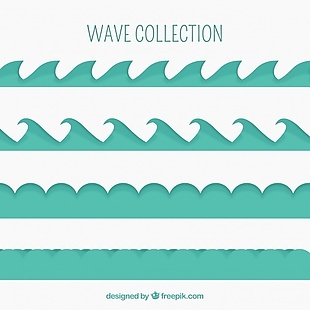 各种设计的装饰波