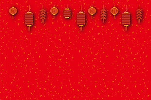 红色灯笼春节海报背景模板