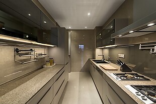 现代轻奢厨房台面室内装修效果图