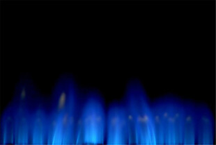 燃烧的动态蓝色火焰视频素材