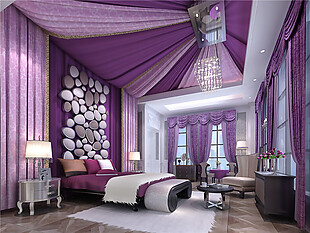 法式浪漫温馨奢华卧室装修效果图