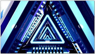 迷幻三角3d科幻视频素材