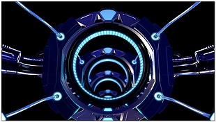 蓝色未来3d科幻视频素材