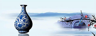 中国风彩色青花瓷视频素材