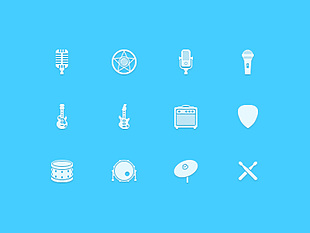 迷你网页UI音乐icon图标设计