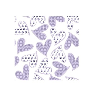 紫色心形波点矢量素材