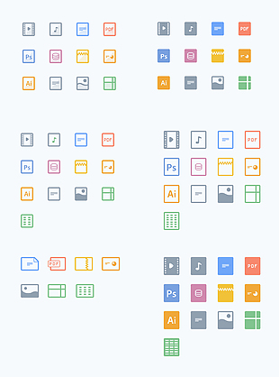 彩色网页UIicon图标设计