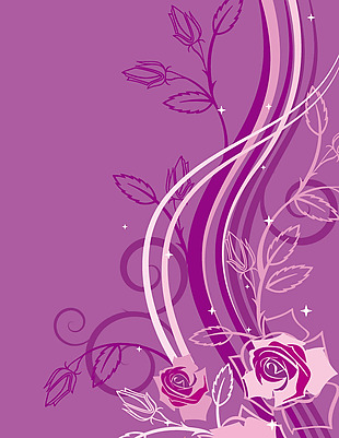 紫色阴影藤蔓卡通矢量素材