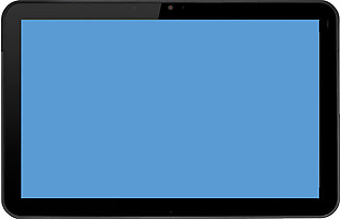 蓝色屏幕平板电脑免抠png透明素材