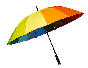 手绘漂亮彩色雨伞免抠png透明素材