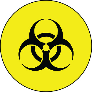 黄色生物危害标志免抠png透明素材