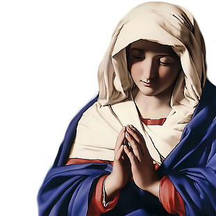圣玛丽祈祷像免抠png透明素材