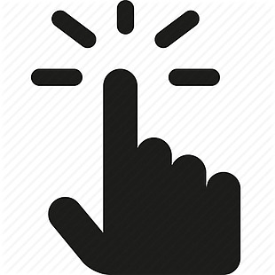 黑色手指鼠标光标免抠png透明素材