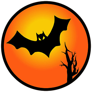 万圣节蝙蝠太阳免抠png透明素材