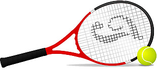 网球拍子和网球免抠png透明素材