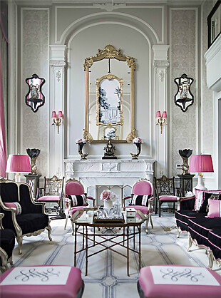 欧式客厅粉色装修效果图