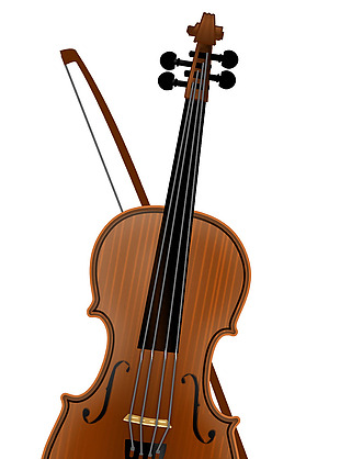 棕色实木小提琴免抠png透明素材
