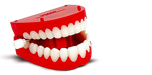 红色牙齿模型免抠png透明图层素材