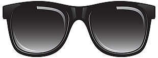 黑色墨镜眼镜框免抠png透明素材