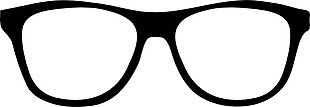 黑色塑料眼镜框免抠png透明素材
