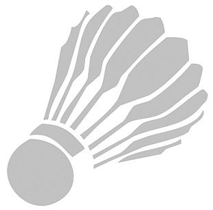 灰色手绘羽毛球免抠png透明素材