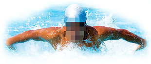 正在游泳的男人免抠png透明图层素材