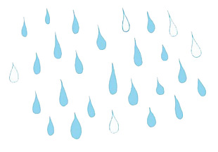 浅蓝色创意雨滴免抠png透明素材
