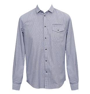 灰蓝色正式衬衫免抠png透明素材