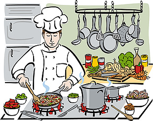 厨师卡通矢量素材