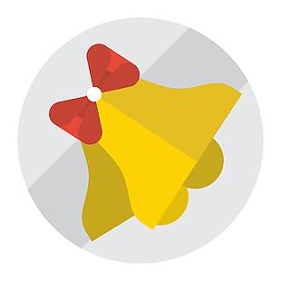 网页UI圣诞节铃铛icon图标设计