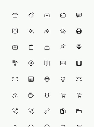 黑色线条矢量icon图标设计