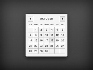 网页UI日历设计