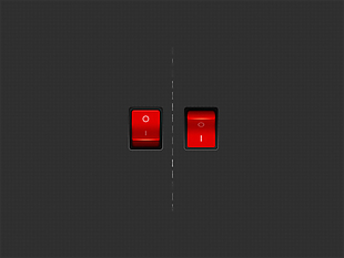 红色网页UI开关滑块按钮设计