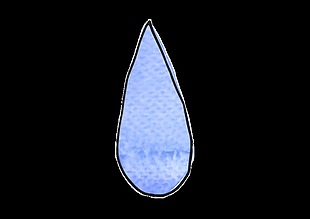 卡通水滴透明素材