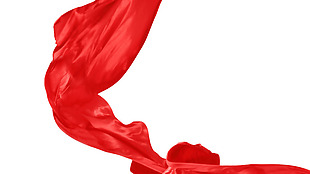 红色飘动丝带png元素素材