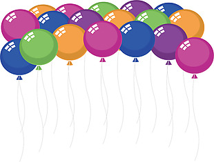 多彩气球png元素素材