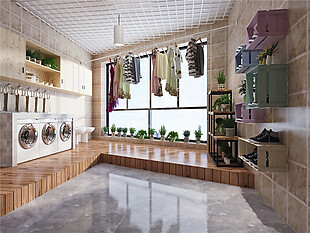 现代别墅洗衣房装修效果图