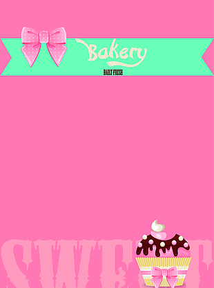 粉色纸杯蛋糕甜品海报背景