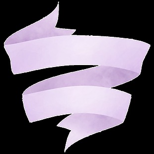 紫色飘逸丝带透明素材