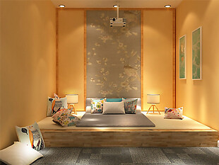 日式风格客厅装修效果图