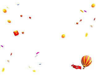 多彩喜庆红包气球png元素素材