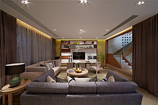 现代客厅沙发效果图