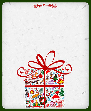 矢量文艺创意礼物盒圣诞背景素材